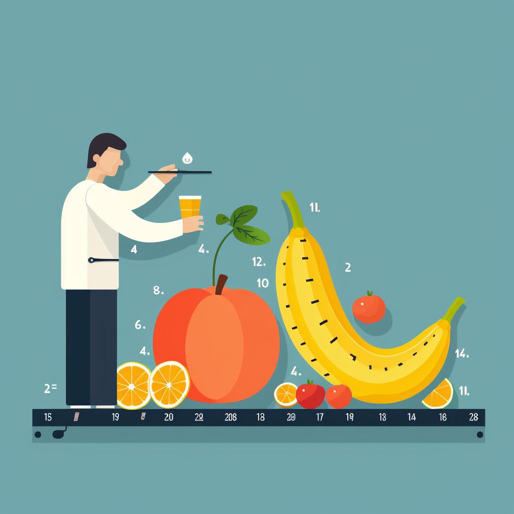 Person measuring food portions